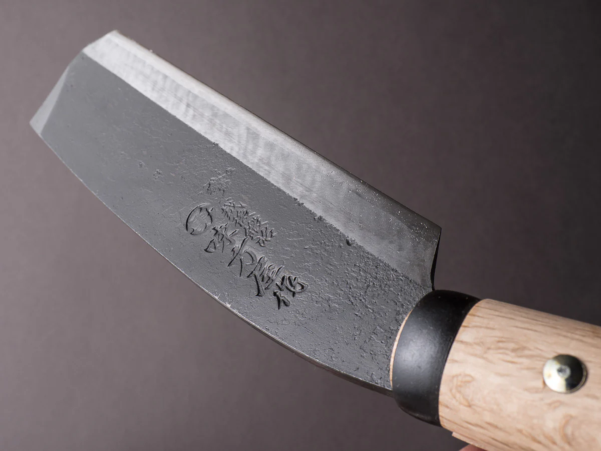 Ajikataya - Old Style Hatchet - Kurouchi - 180mm - Oak Wood Handle - Single Bevel - Image 12