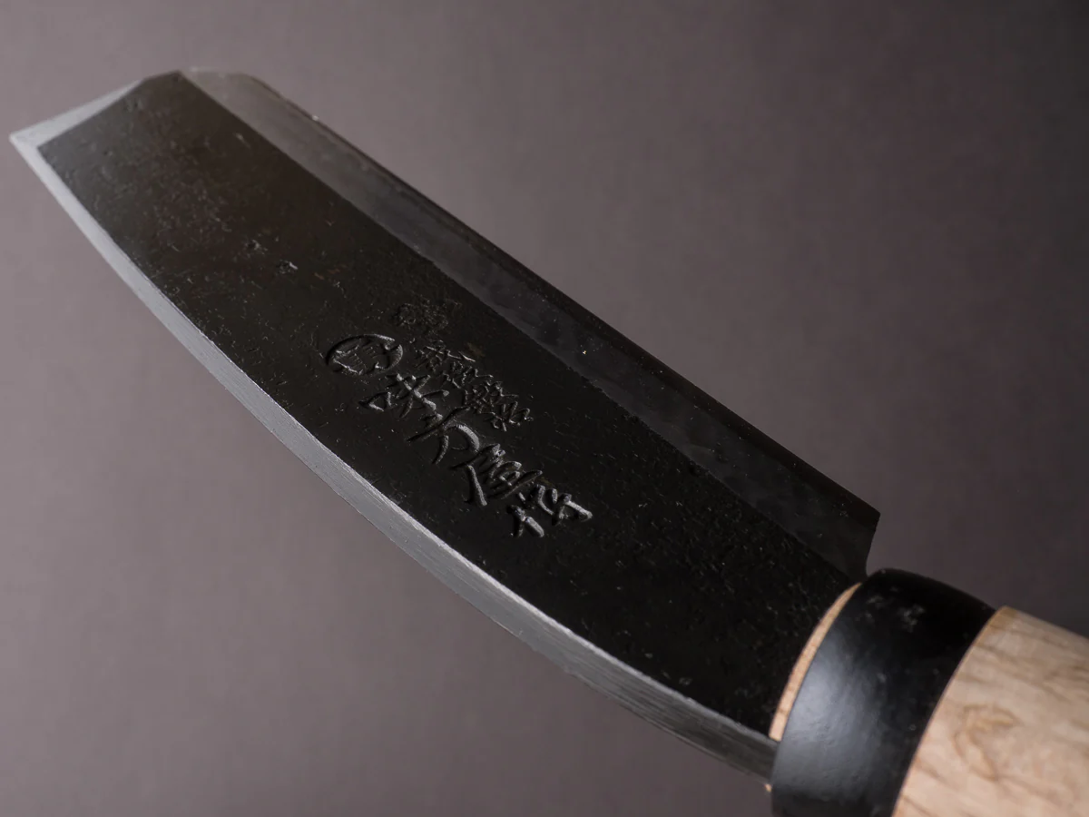 Ajikataya - Old Style Hatchet - Kurouchi - 180mm - Oak Wood Handle - Single Bevel - Image 13