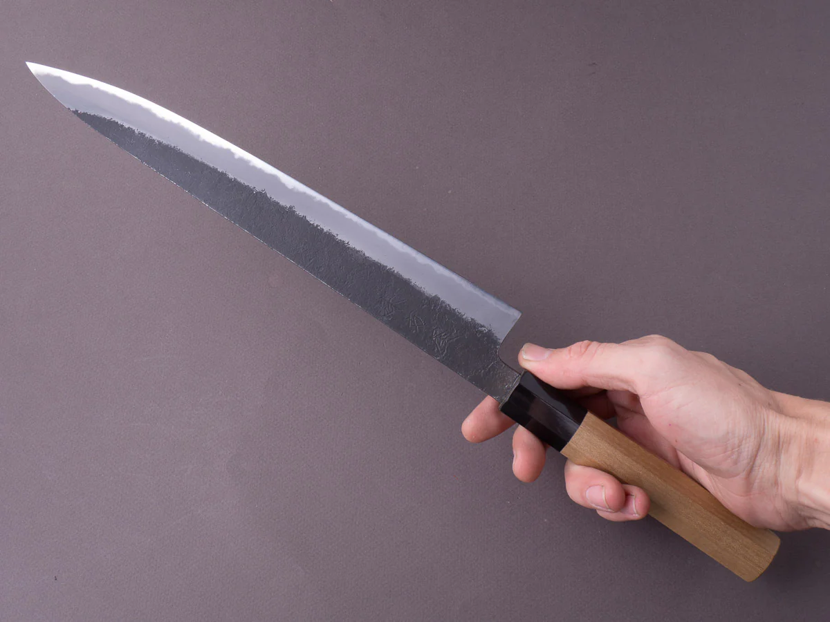 Ajikataya - White #2 - Kurouchi Nashiji - 270mm Sujihiki - Magnolia Handle - Image 7