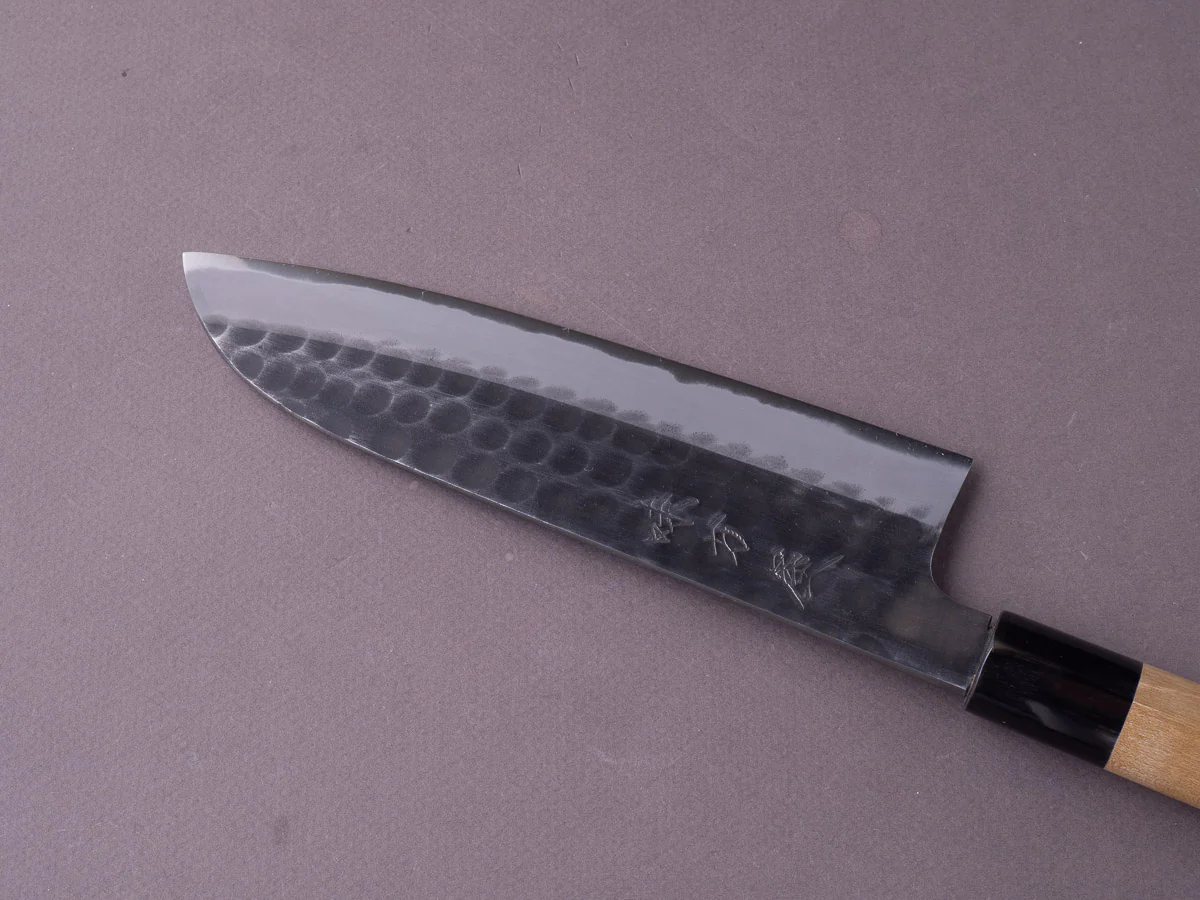 Ajikataya - White #2 - Tsuchime - 180mm Santoku - Magnolia Handle - Image 5