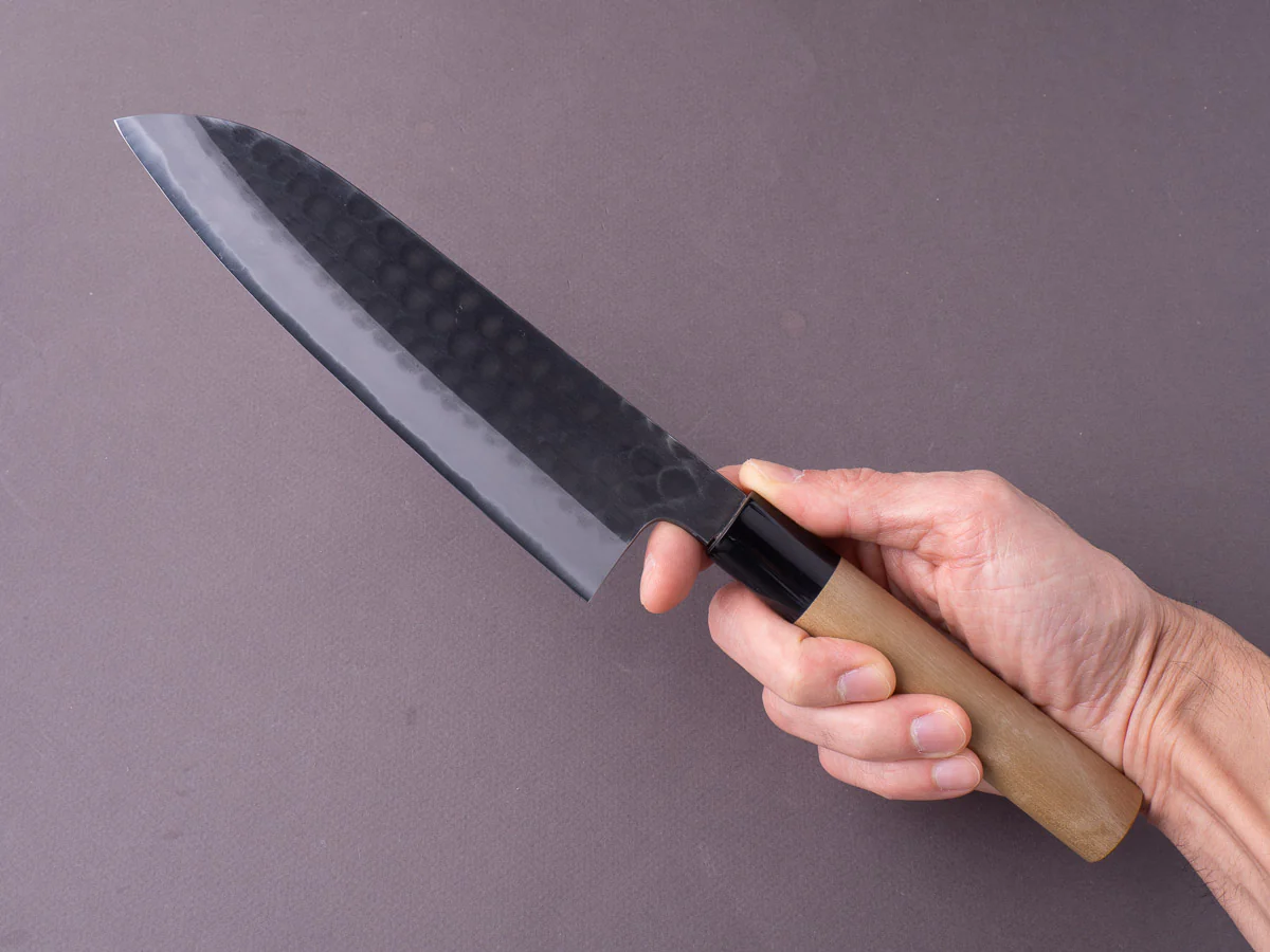 Ajikataya - White #2 - Tsuchime - 180mm Santoku - Magnolia Handle - Image 7