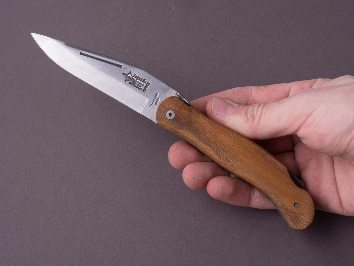 Arbalète - Folding Knife - Laguiole Cube - Lock Back- 85mm - Oak Handle - Image 5