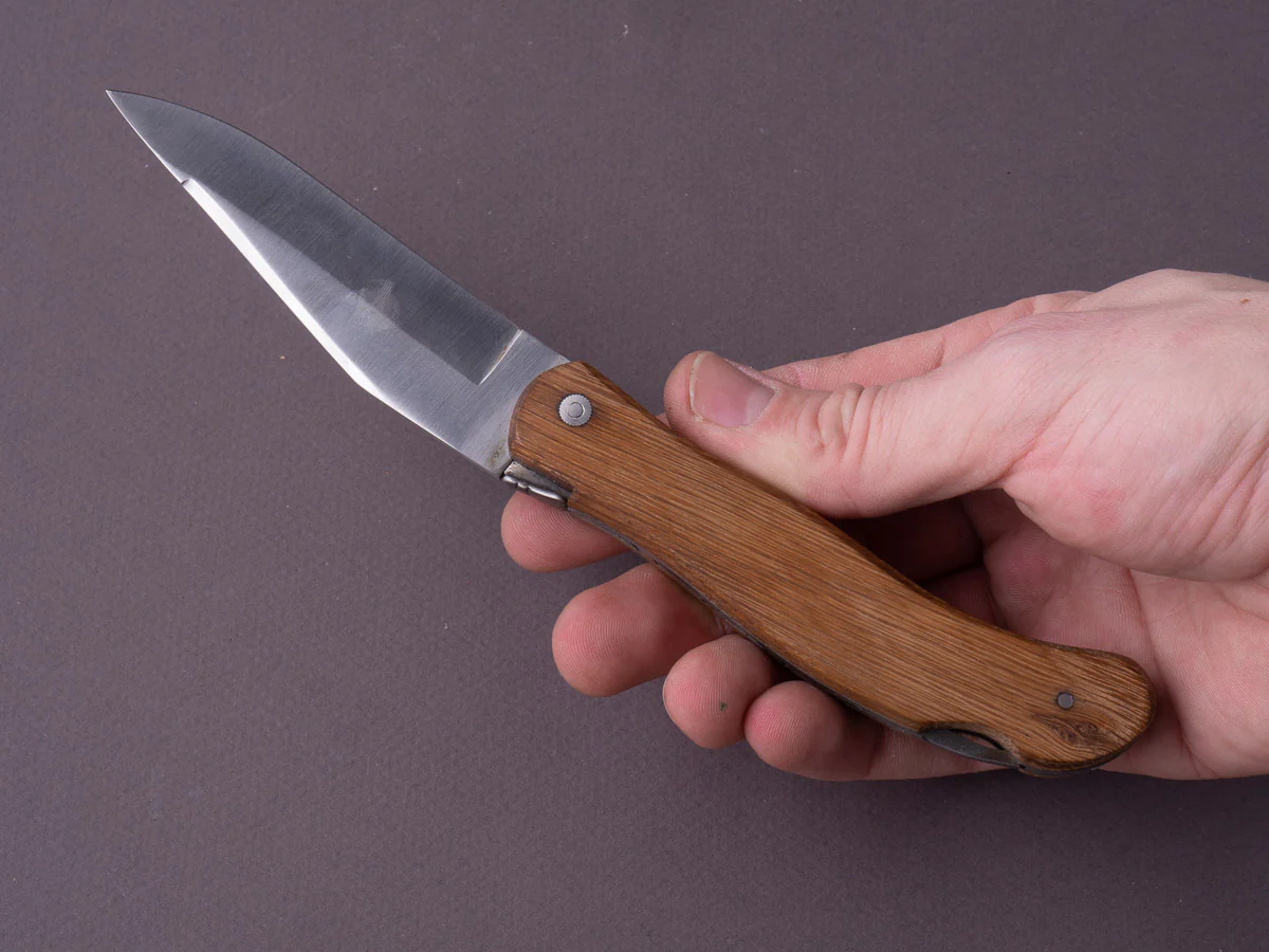 Arbalète - Folding Knife - Laguiole Cube - Lock Back- 85mm - Oak Handle - Image 6