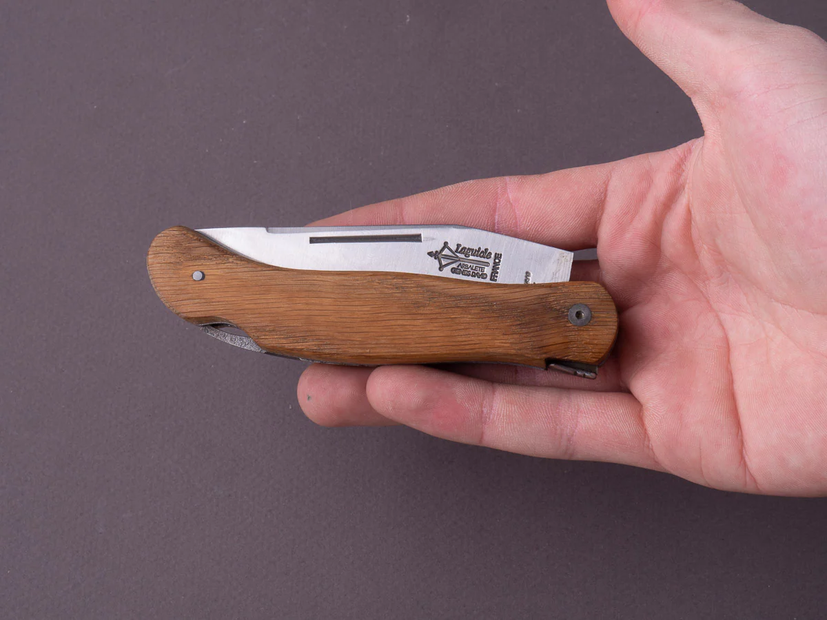 Arbalète - Folding Knife - Laguiole Cube - Lock Back- 85mm - Oak Handle - Image 7