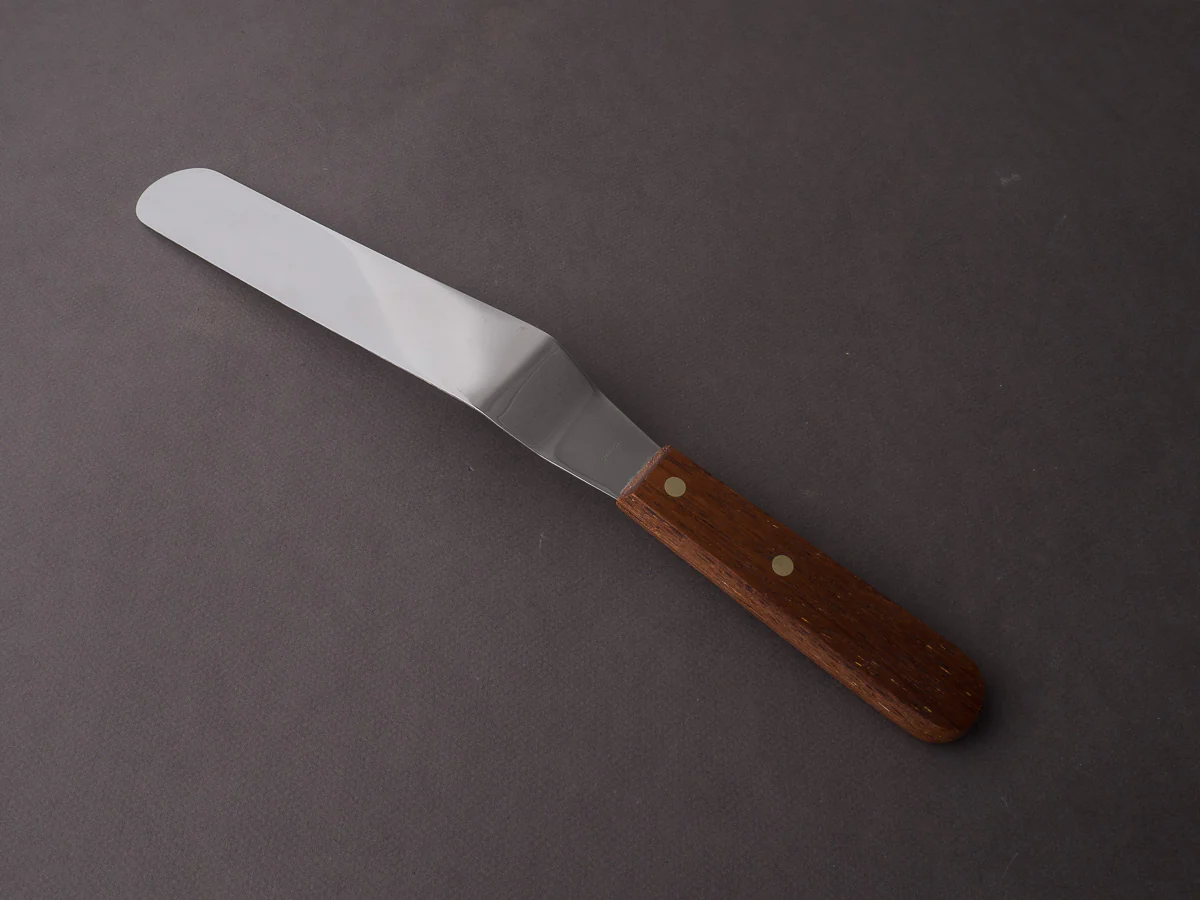 Ateco - Pastry Spatula - 10" Offset - Rounded Tip - Wood Handle - Image 2