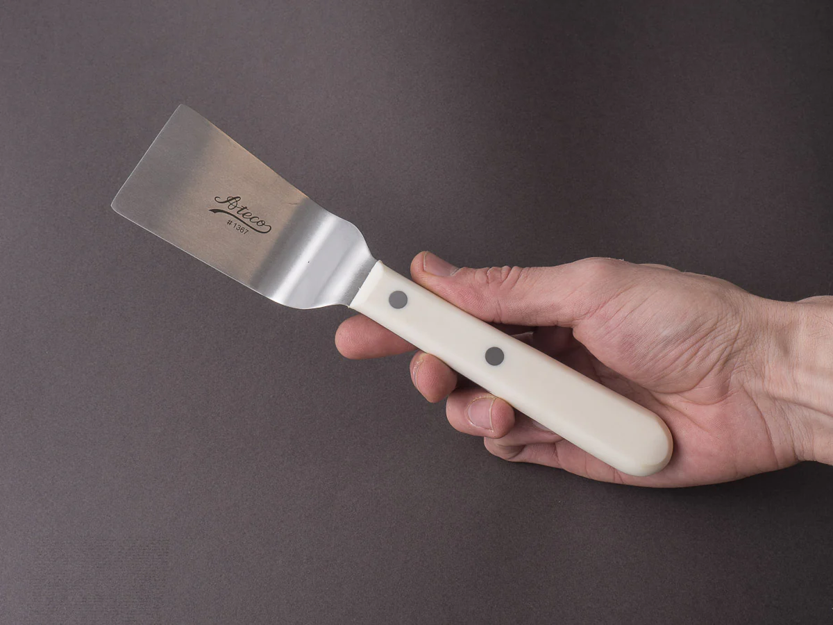 Ateco - Pastry Spatula - 4" Offset - Squared Tip - White Handle - Image 3