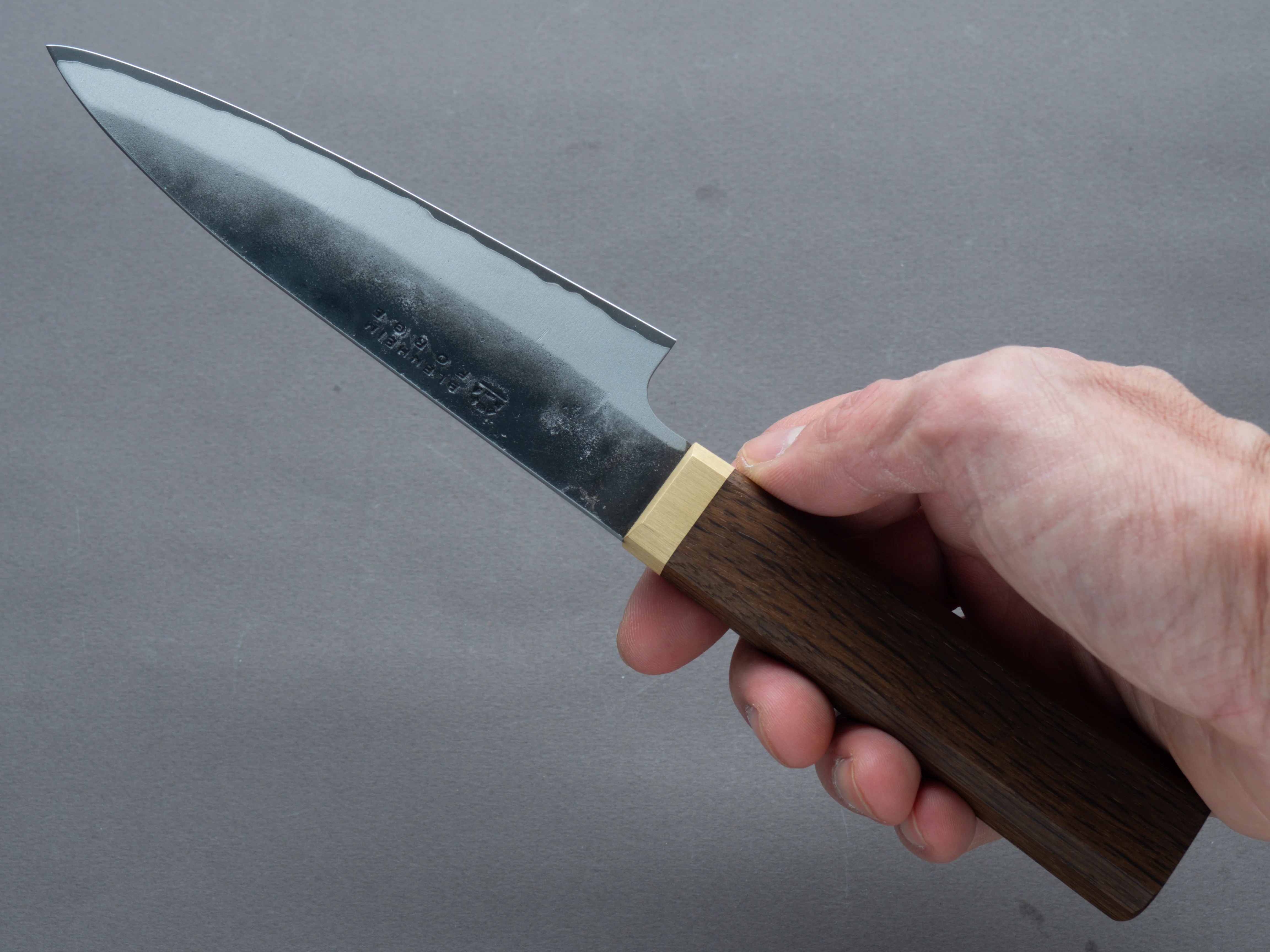Blenheim Forge - Stainless Clad Blue Super - 125mm Petty - Fumed-Oak Handle - Image 6