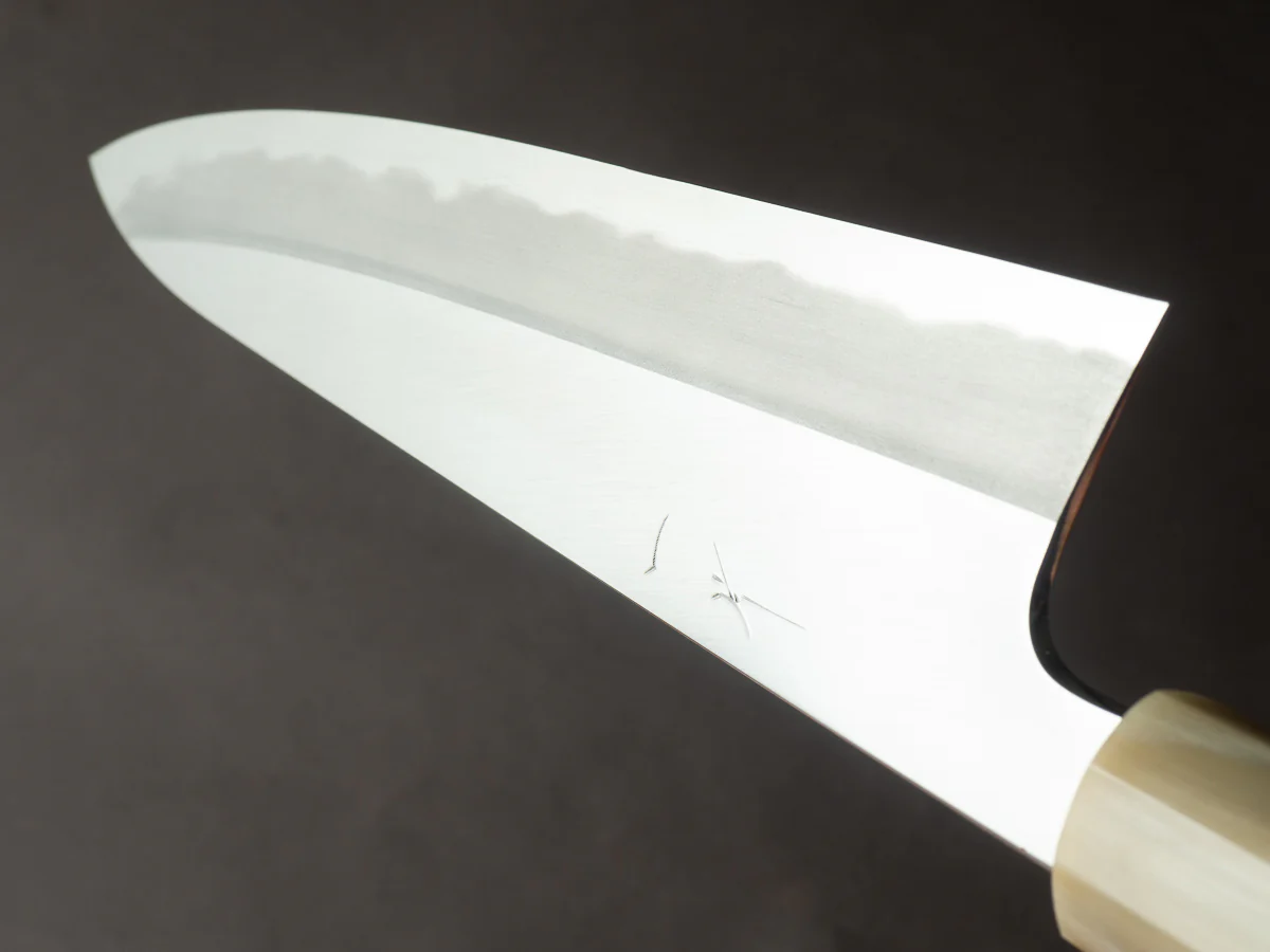 Hitohira - Tanaka x Kyuzo - Vintage Swedish Carbon - Migaki - 240mm Gyuto - Ziricote Handle - Limited - Image 10