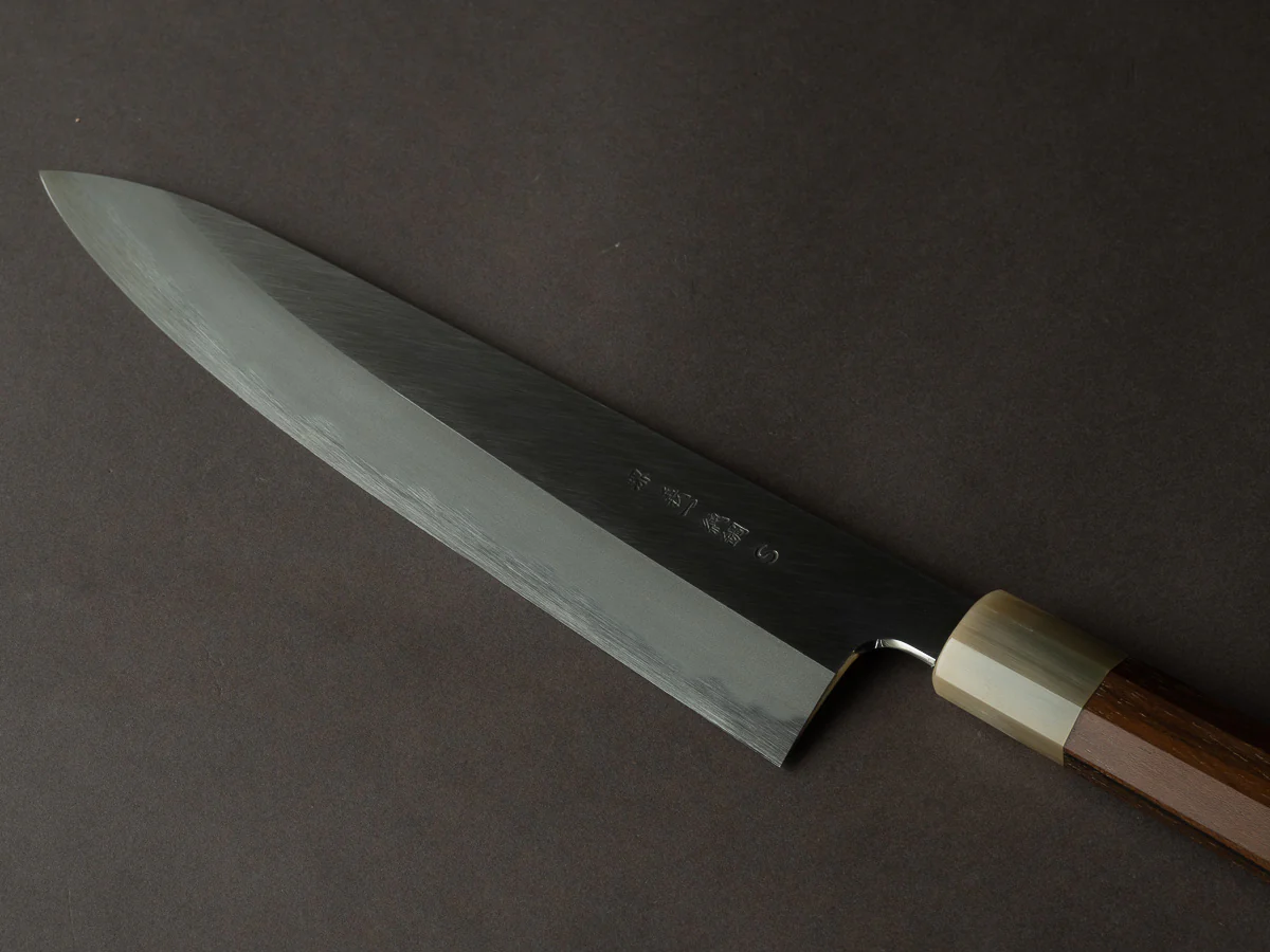 Hitohira - Tanaka x Kyuzo - Vintage Swedish Carbon - Migaki - 240mm Gyuto - Ziricote Handle - Limited - Image 3