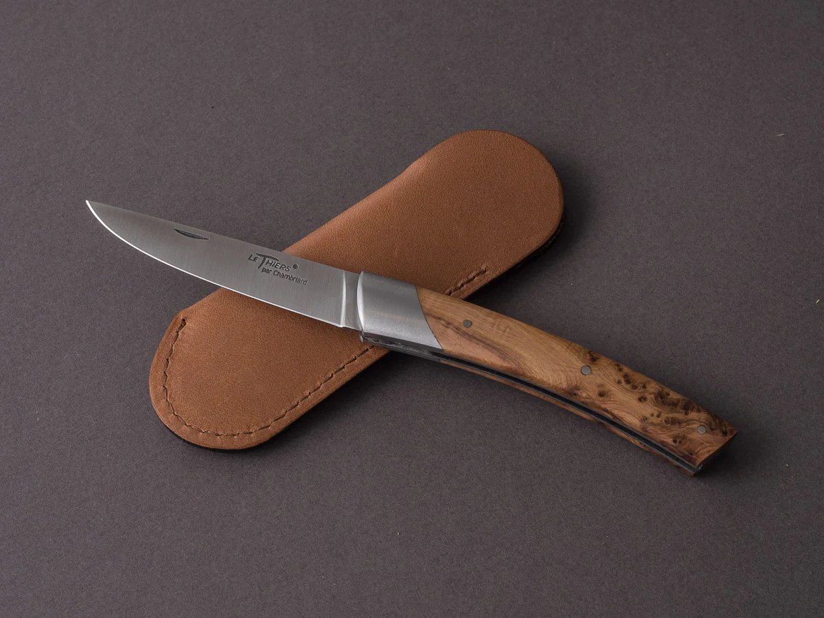 Coutellerie Chambriard - Folding Knife - Le Thiers "Compact" - Slip Joint - 70mm - Juniper Wood Handle