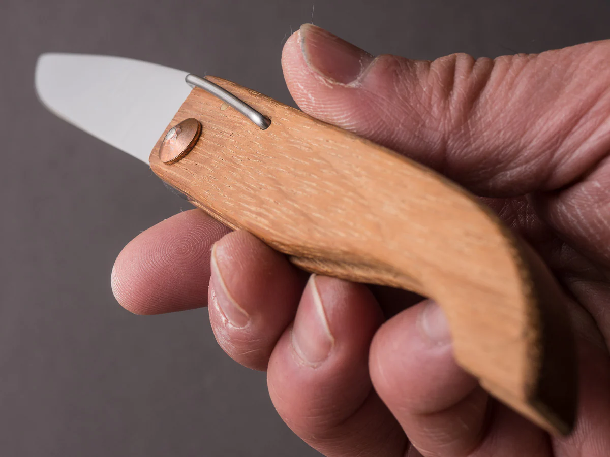 Farol - Folding Knife - Encan - 120mm - Oak - Image 7