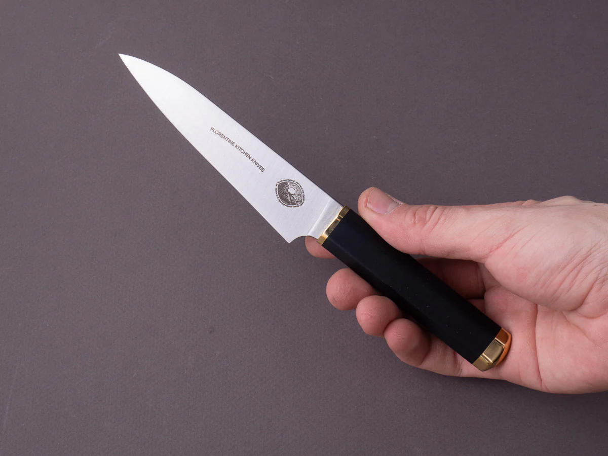 Florentine Kitchen Knives - Kedma - Paring - Stacked Black Handle - Image 7