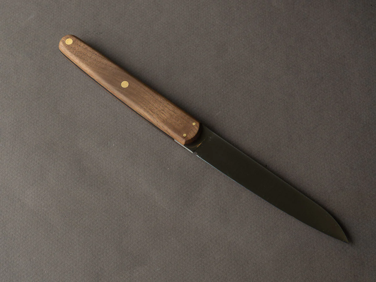 Florentine Kitchen Knives - Steak/Table - Kedma - Satin Stainless Steel - Scaled Walnut Handle - Set of 2 - Image 2
