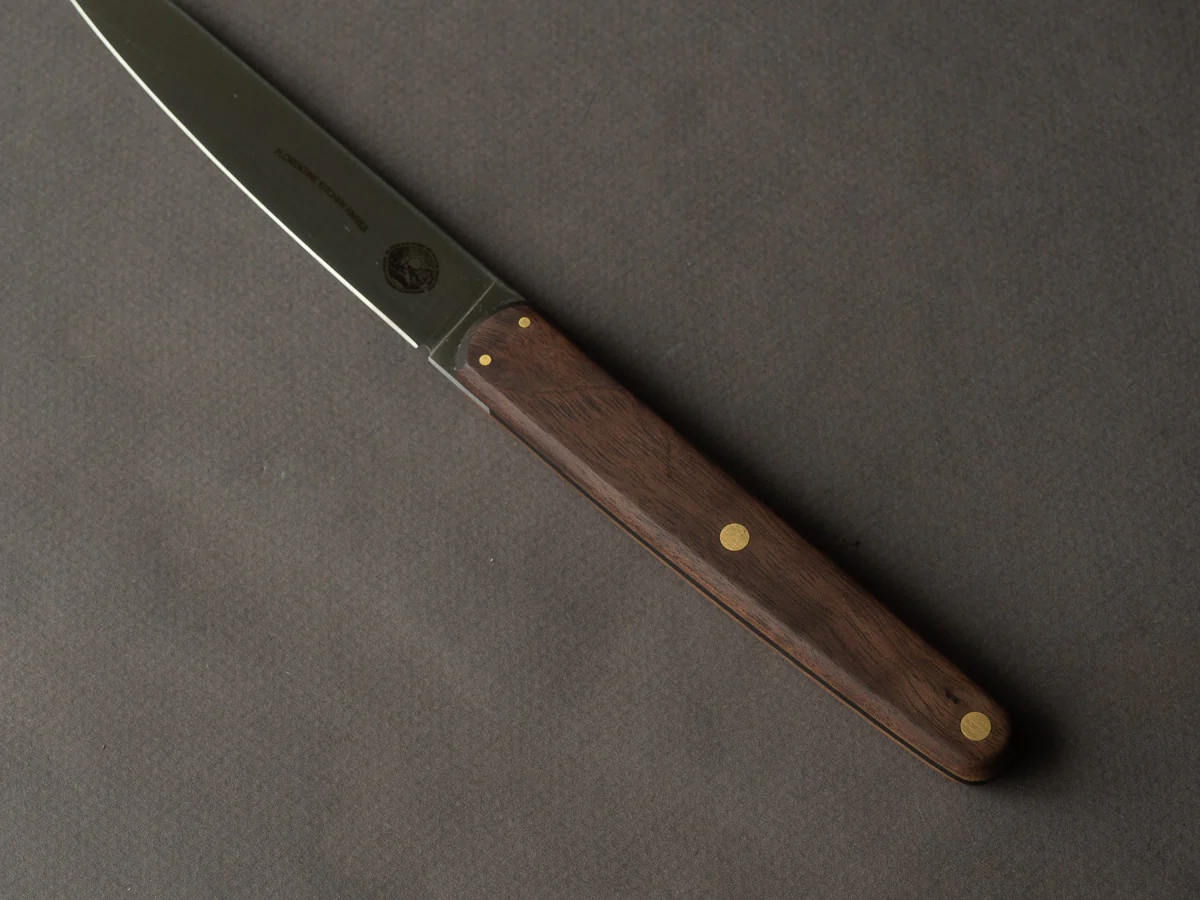 Florentine Kitchen Knives - Steak/Table - Kedma - Satin Stainless Steel - Scaled Walnut Handle - Set of 2 - Image 6