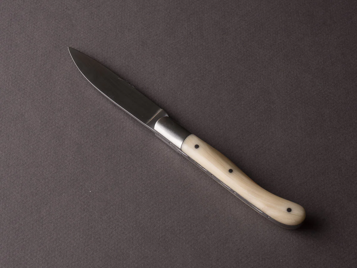 Fontenille-Pataud - Aurillac Shepard's - 110mm Folding Knife - Spring System - Blonde Cow Horn Handle - Image 2