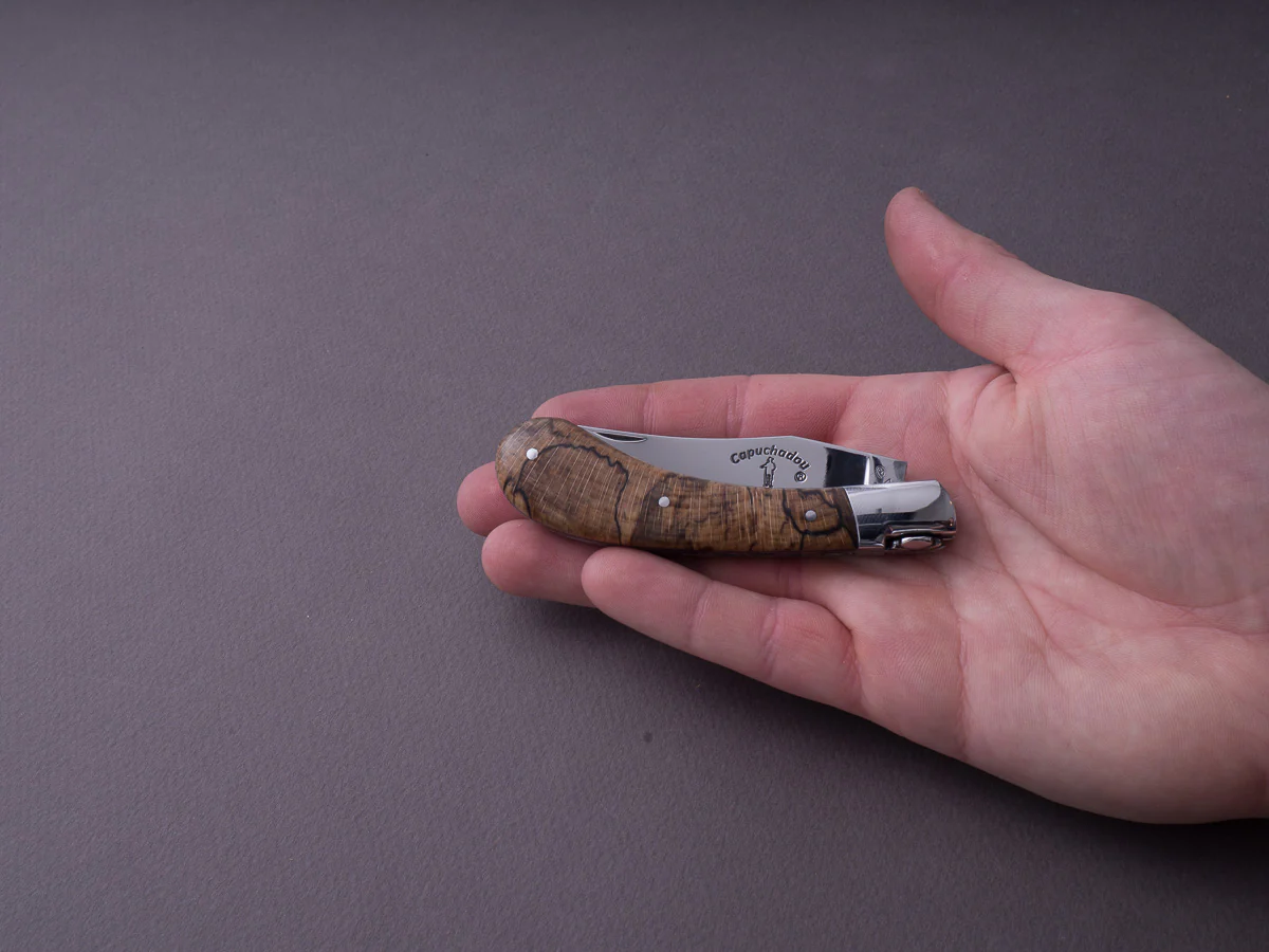Fontenille-Pataud  - Folding Knife - Capuchadou - 100mm - Stabilized Beechwood Handle - Image 7