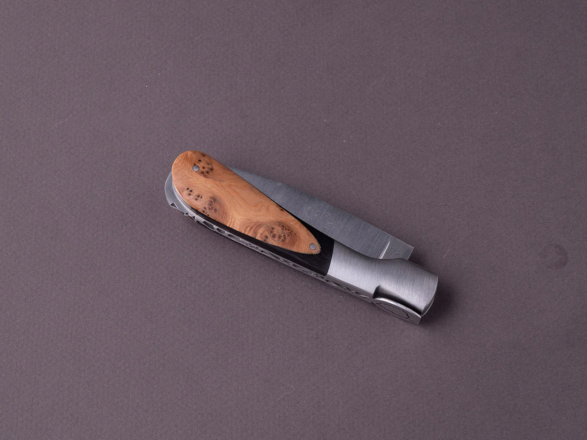 Fontenille-Pataud - Corsican Pialincu - 110mm Folding - Spring System -Ebony & Juniper Handle - Image 2