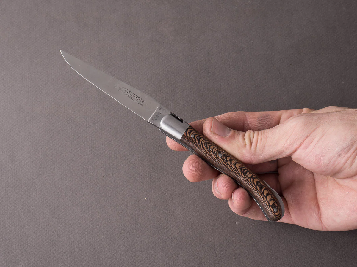 Fontenille-Pataud - Folding Knife - Le Pocket Laguiole - Lock Back - 14C28N - 75mm - Black Plane Tree - Image 9