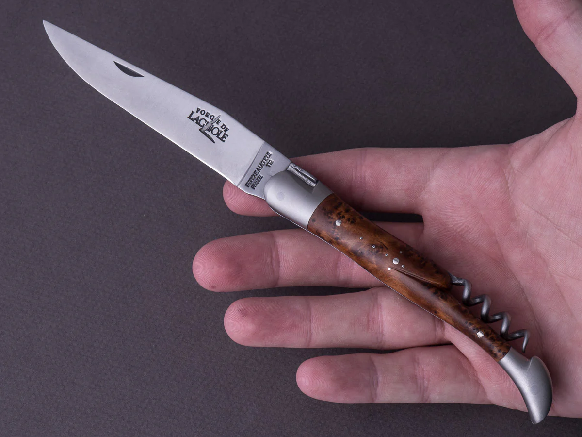 Forge De Laguiole - 12cm - 2 Piece Folding Knife - Spring System - Thuya Handle - Image 5