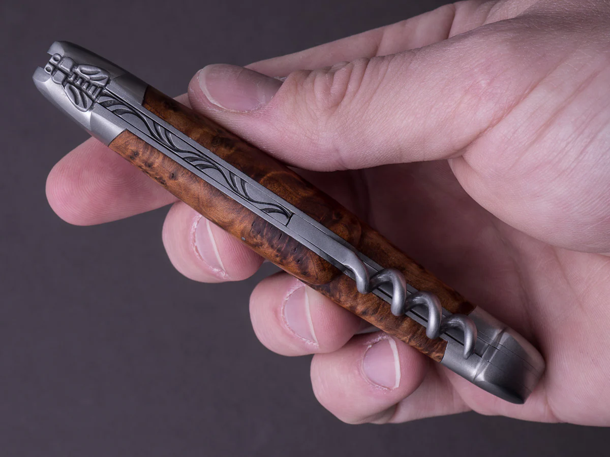 Forge De Laguiole - 12cm - 2 Piece Folding Knife - Spring System - Thuya Handle - Image 9