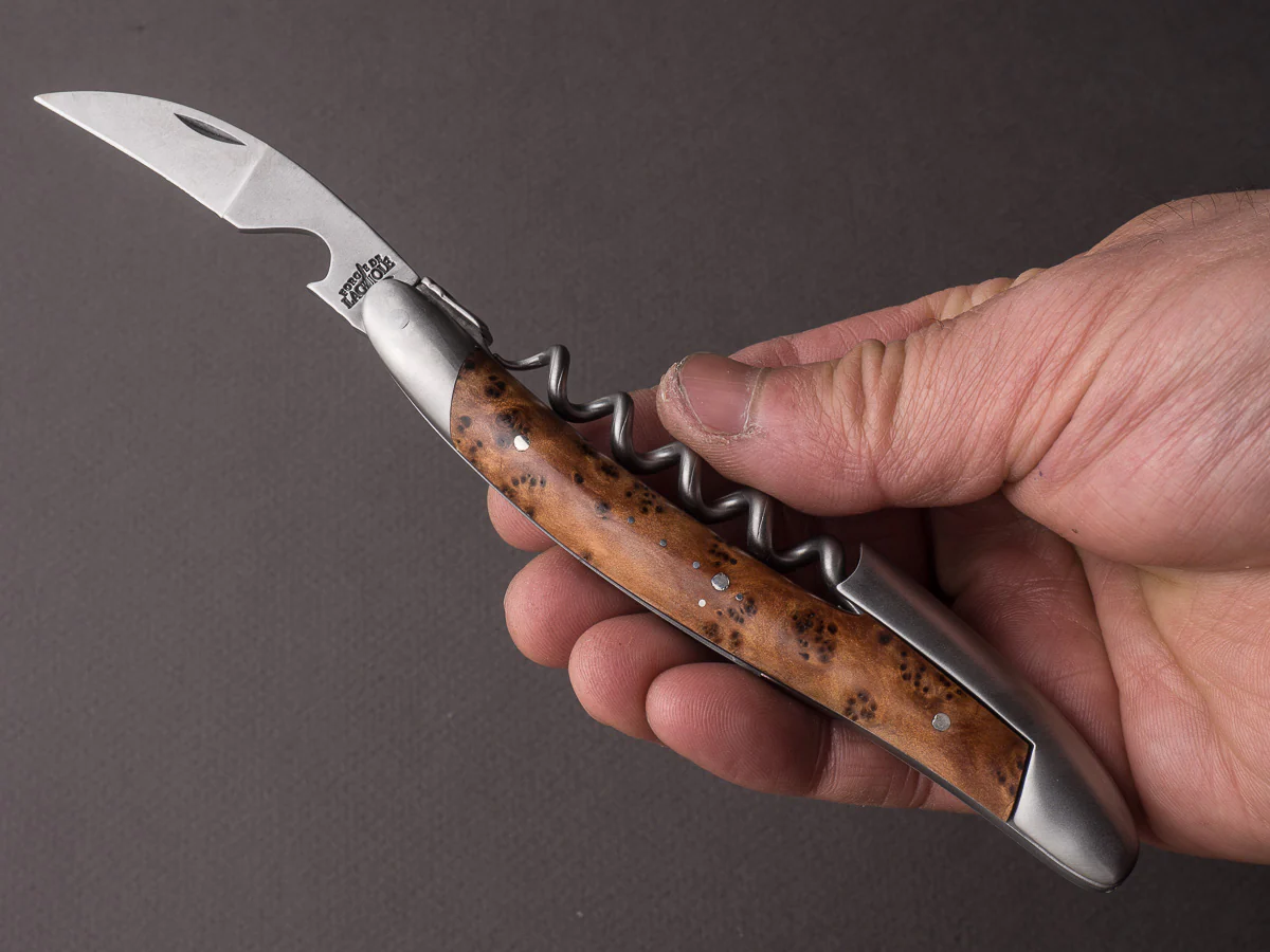 Forge de Laguiole - Sommelier / Wine Key - Pinot Noir Series - Satin Stainless - Thuya Handle - Image 4
