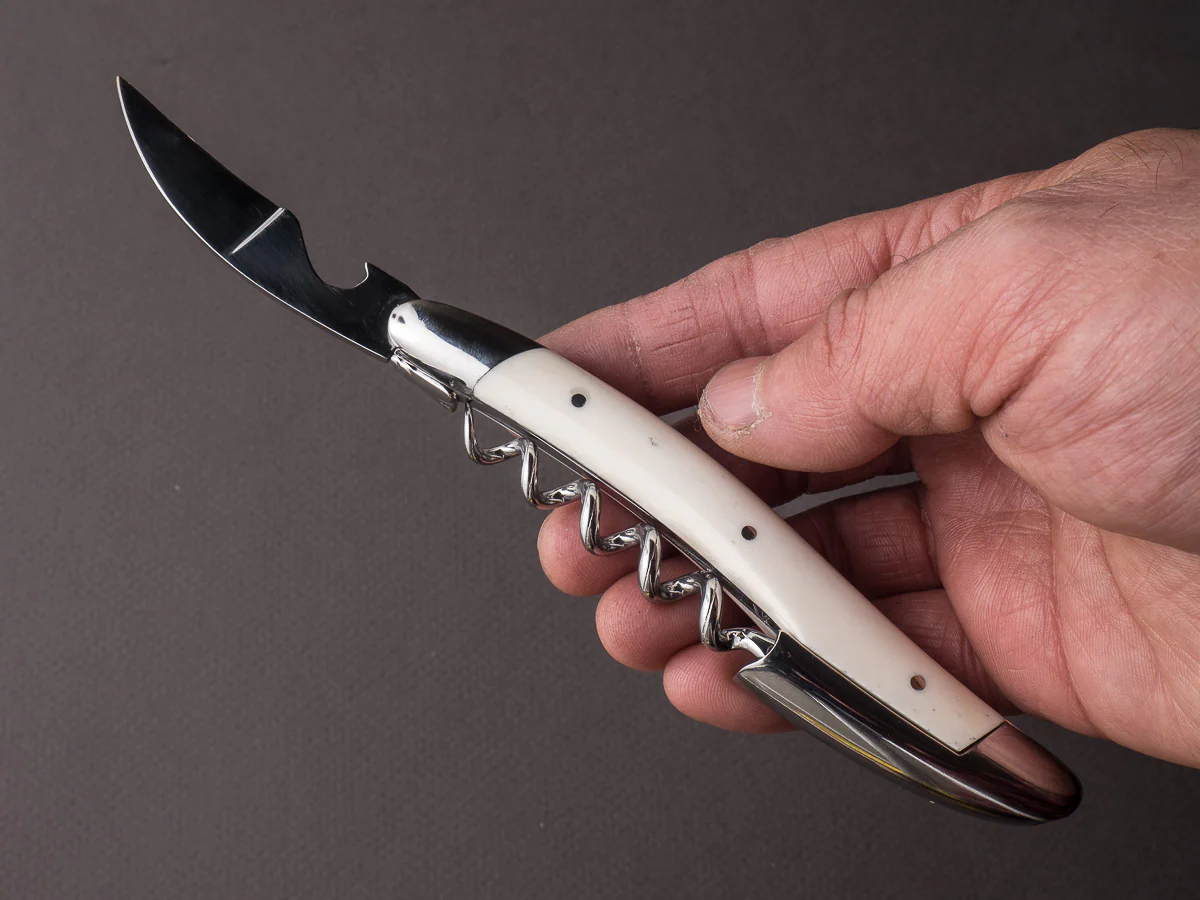 Forge de Laguiole - Sommelier / Wine Key - Mirror Stainless - Bone Handle - Image 5