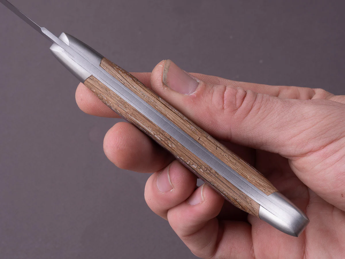 Forge de Laguiole - Steak/Table Knives - Satin Bolsters - Stained Wine Barrel & Stainless Steel - Image 7