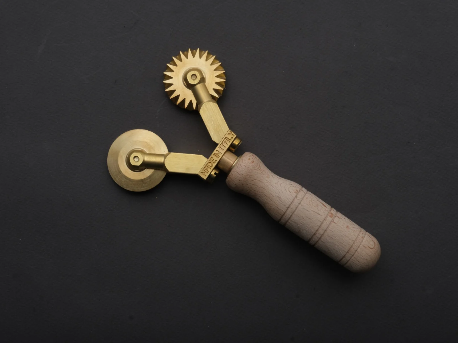 Ga.Ri. Torneria - Dual Brass Pasta Wheel - Smooth/Fluted