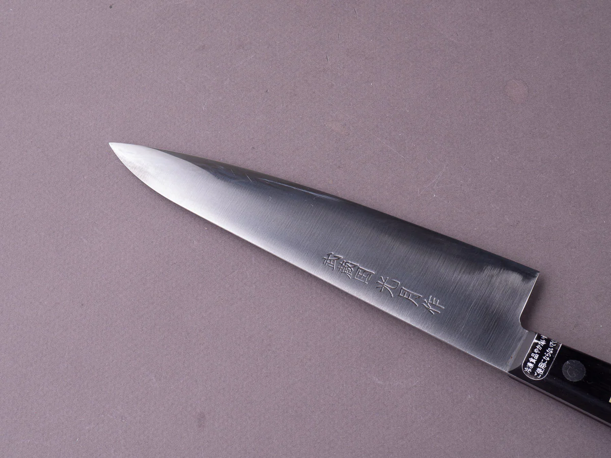 Goko Hamono - Kogetsu - Mono SK - 180mm Gyuto - Western Handle - No Bolster - Image 4