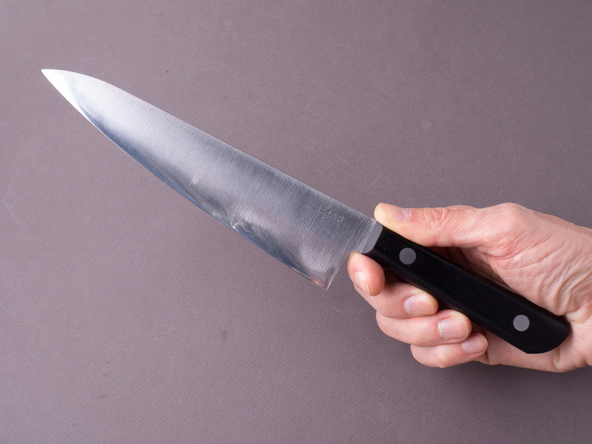 Goko Hamono - Kogetsu - Mono SK - 180mm Gyuto - Western Handle - No Bolster - Image 6