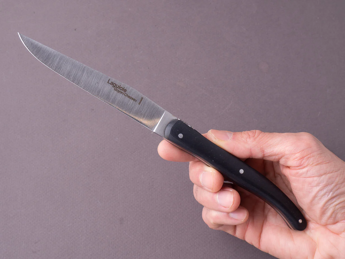 Goyon-Chazeau - Laguiole - Steak/Table Knives - Black Paperstone - Set of 6 - Image 5