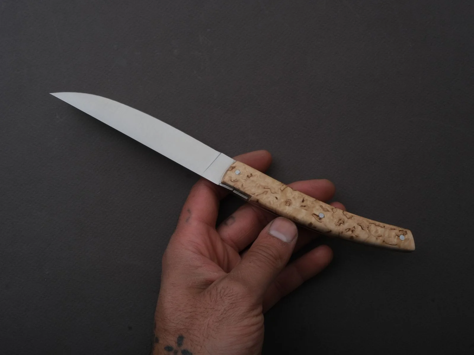 Goyon-Chazeau - Le Thiers Pirou Brasserie - Steak/Table Knives - Birch Wood - Set of 6 - Image 5