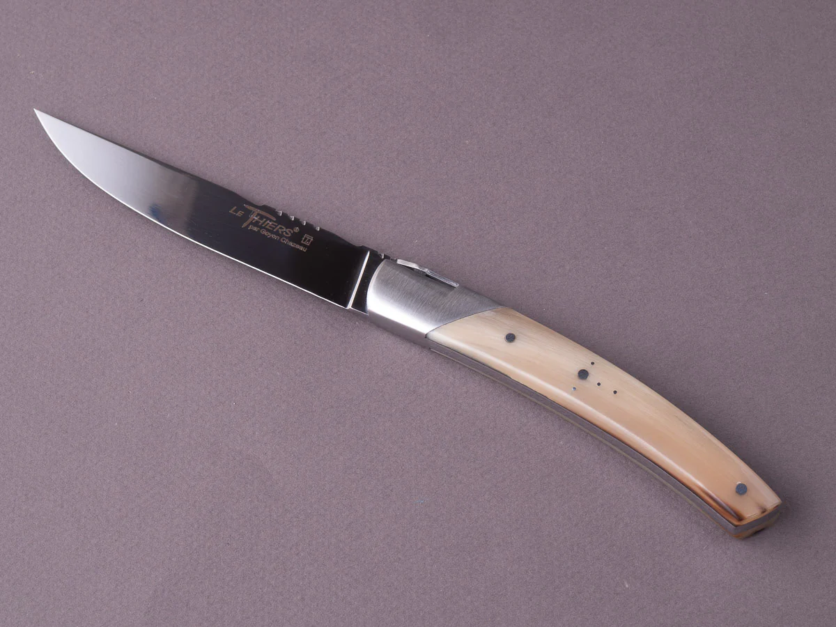 Goyon Chazeau - Le Thiers "Prestige" - Steak/Table Knives - Horn of Aubrac Handle - Set of 6 - Image 2