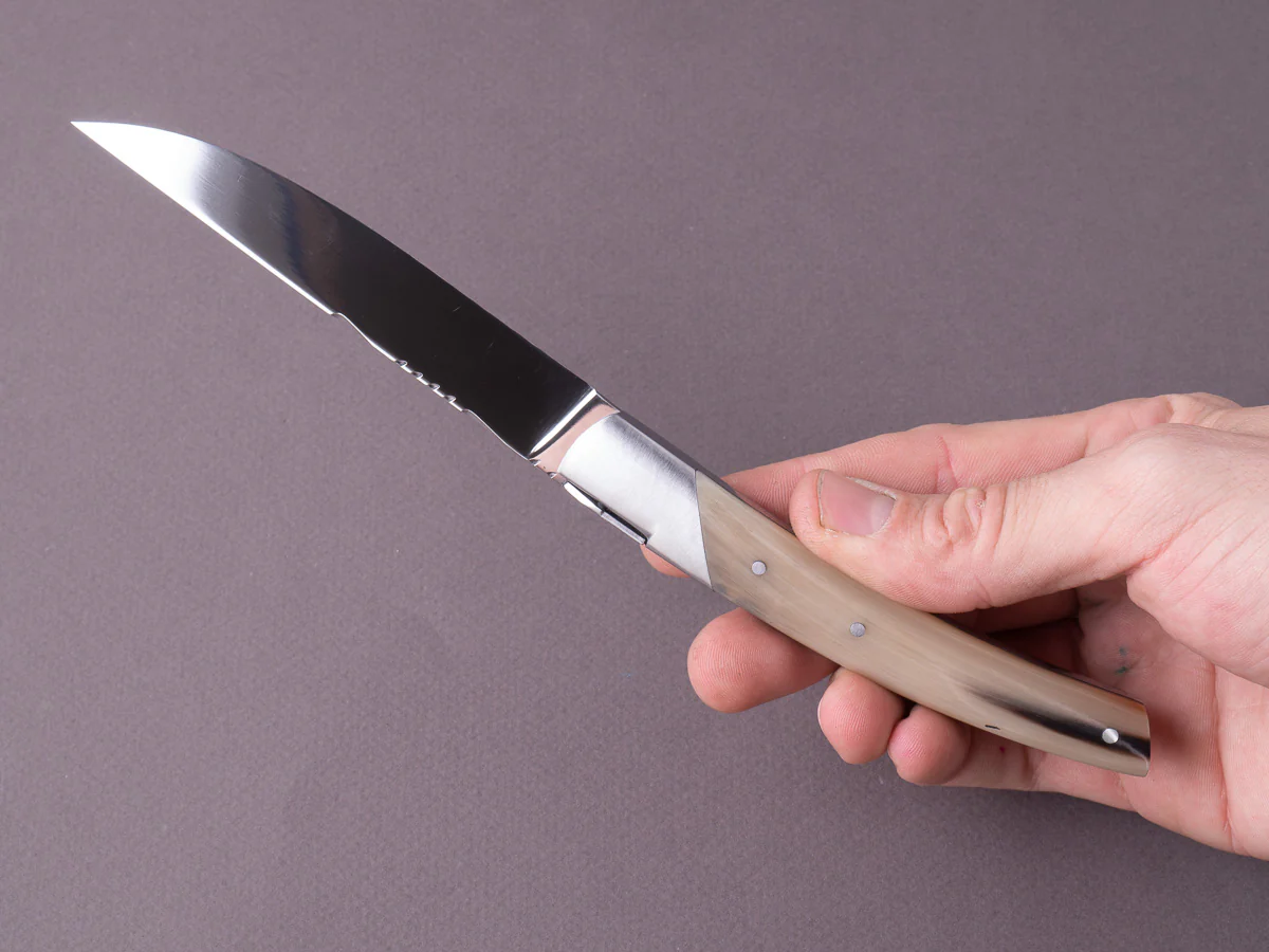 Goyon Chazeau - Le Thiers "Prestige" - Steak/Table Knives - Horn of Aubrac Handle - Set of 6 - Image 5