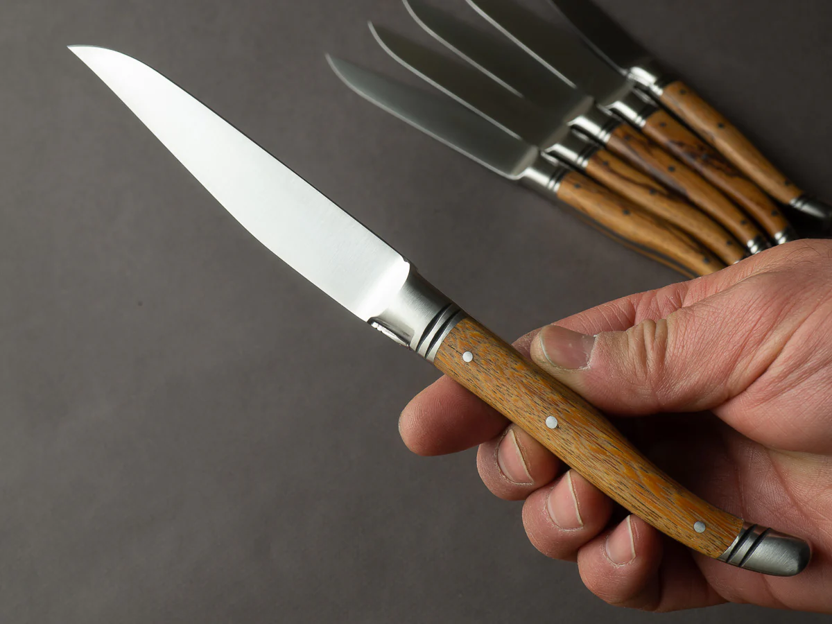 Goyon Chazeau - Steak Knives - Laguiole Avantage - Marble Wood - Matte Finish - Set of 6 - Image 4