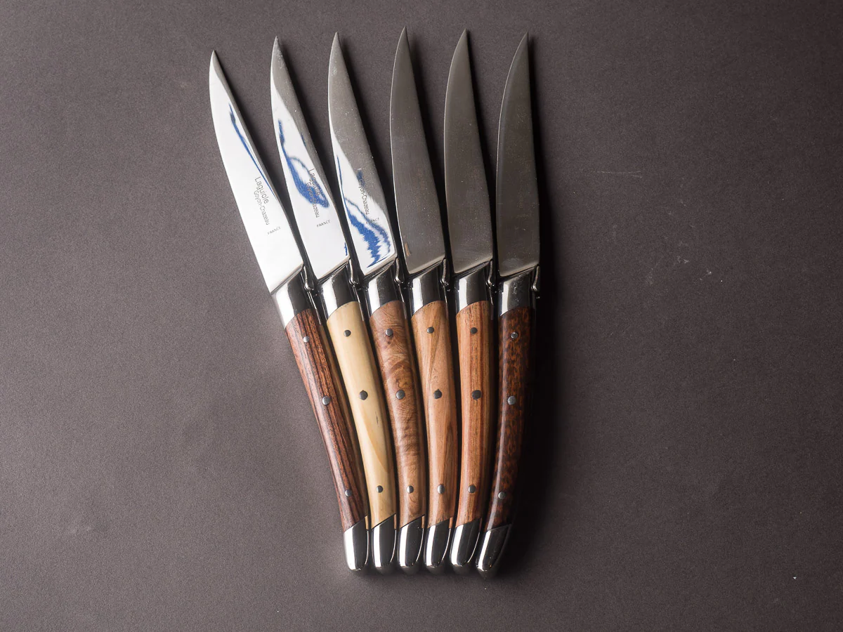 Goyon Chazeau - Steak Knives - Laguiole Moderne - 6 Different Wood - Set of 6 - Image 4