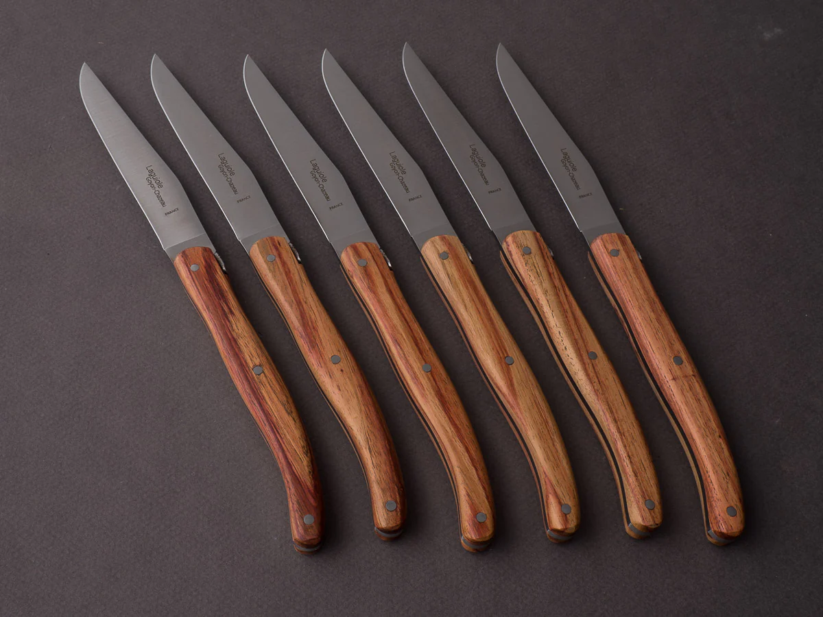 Goyon-Chazeau - Laguiole - Steak/Table Knives - Rosewood - Set of 6