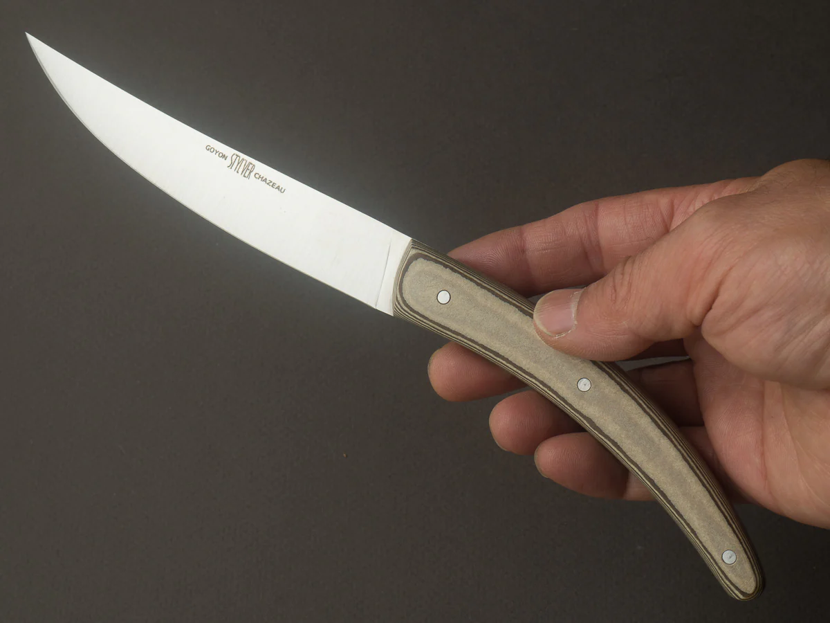 Goyon-Chazeau - Styl'ver - Steak/Table Knives - Grey Paperstone Handle - Set of 6 - Image 3