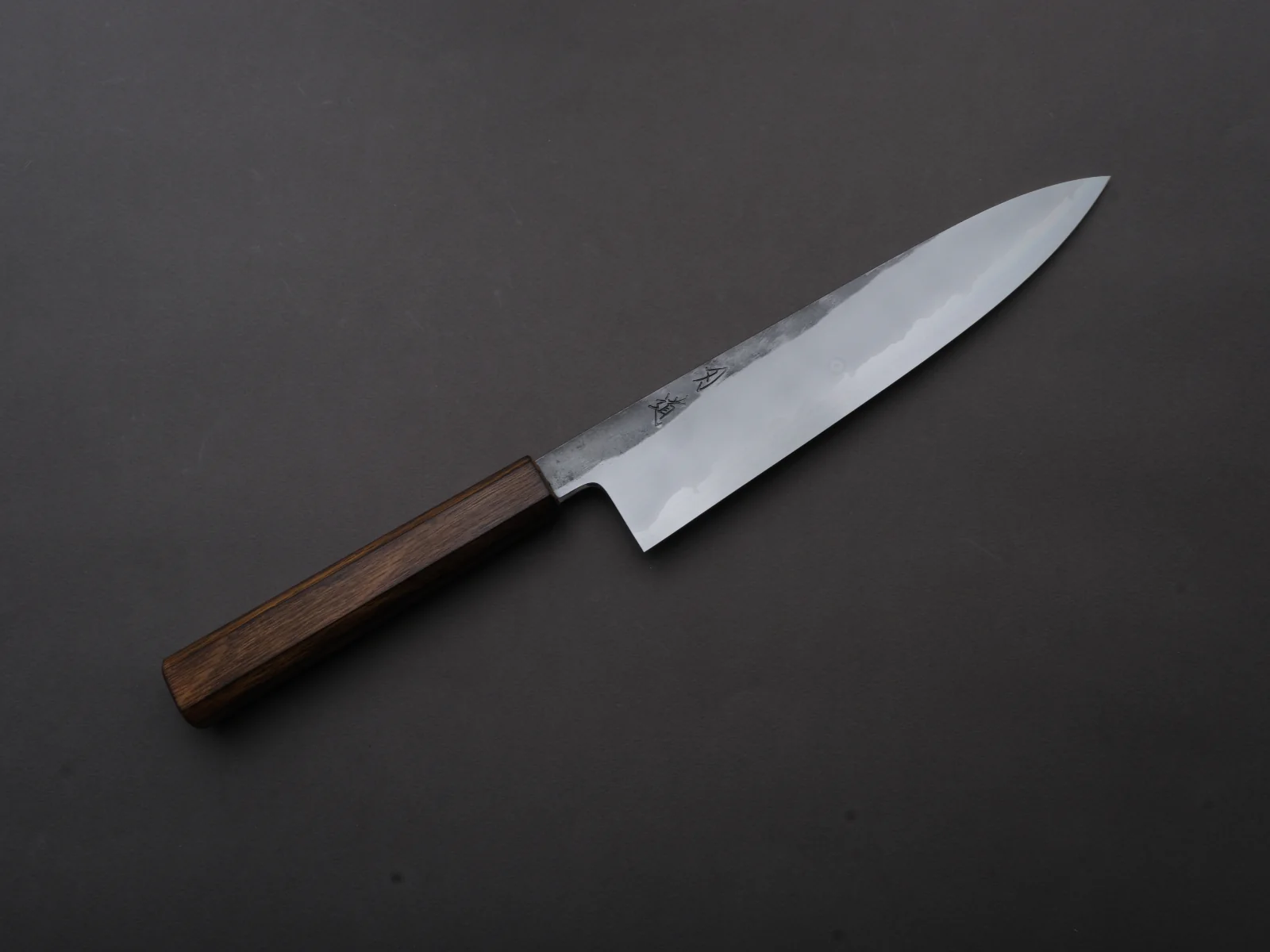 HADO - Kirisame - White #1 Stainless Clad - Nashiji - Gyuto - 240mm - Scorched Oak Handle