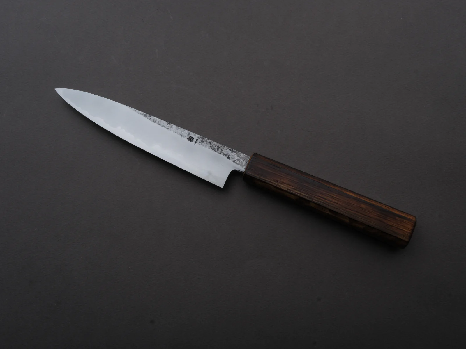 HADO - Kirisame - White #1 Stainless Clad - Nashiji - Petty - 150mm - Scorched Oak Handle - Image 2