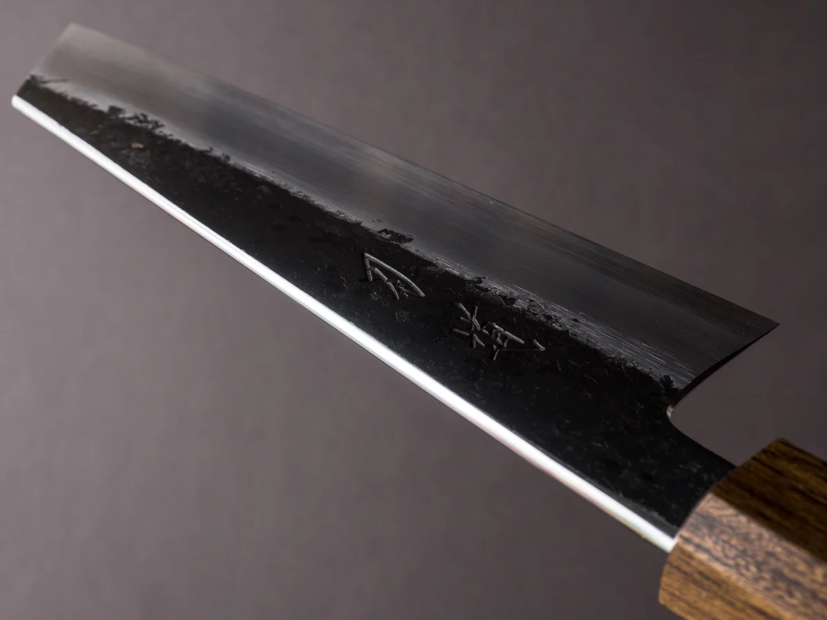 HADO - Sumi - White #2 - Kurouchi - 180mm Bunka - Urushi Oak Black Handle - Image 11