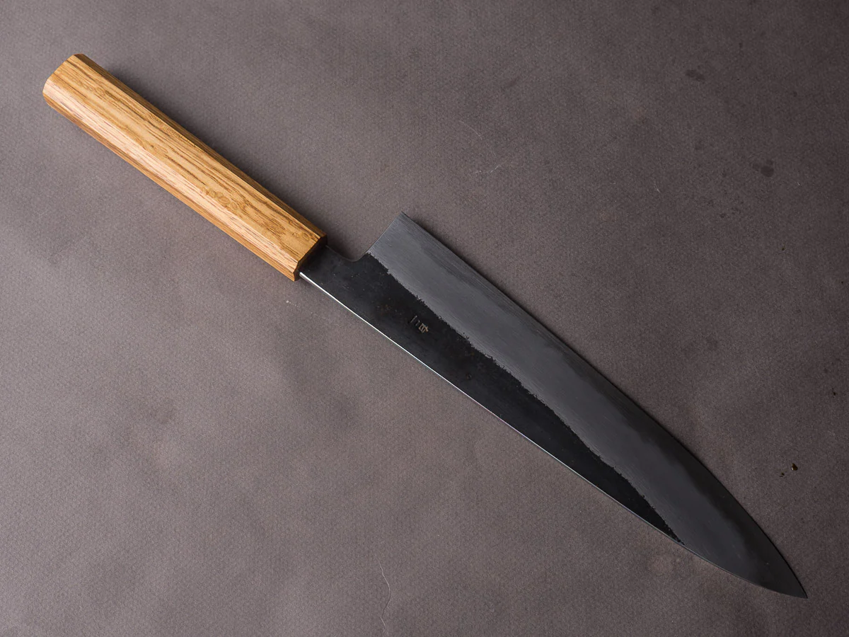 HADO - Sumi - White #2 - Kurouchi - 240mm Gyuto - Oak Handle - Image 3
