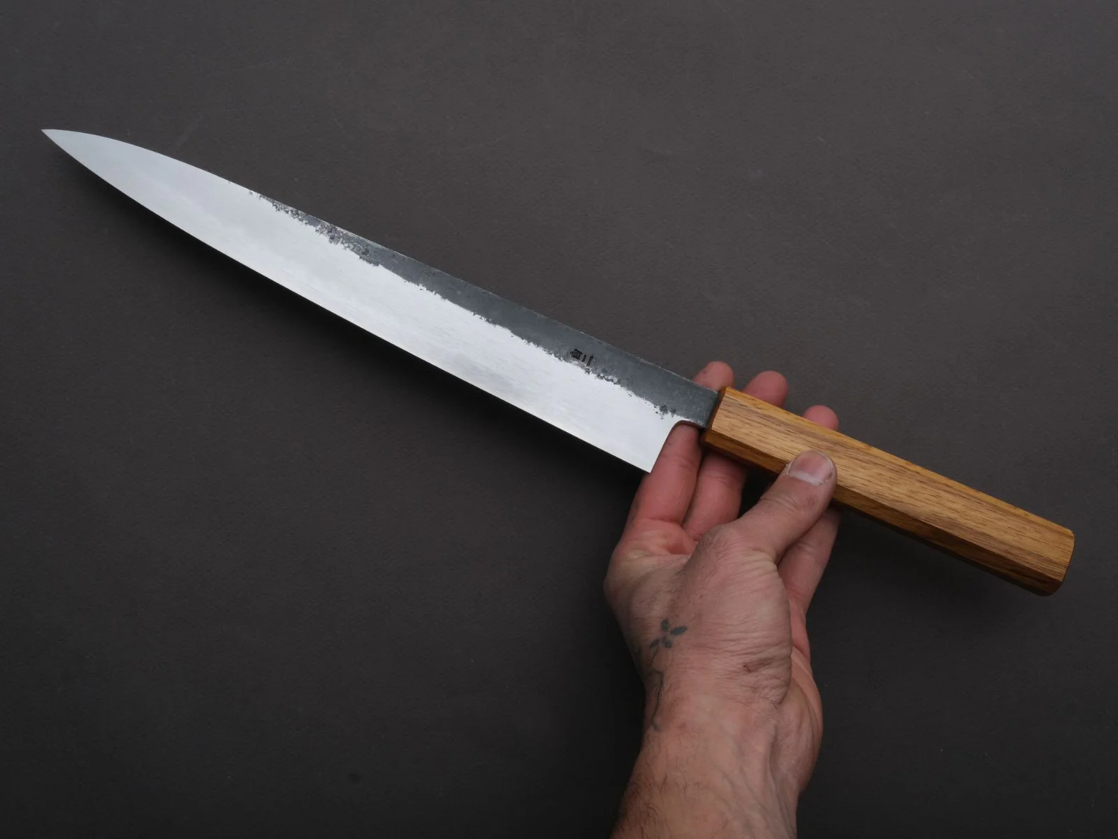 HADO - Sumi - White #2 - Kurouchi - Sujihiki - 270mm - Oak Handle - Image 4