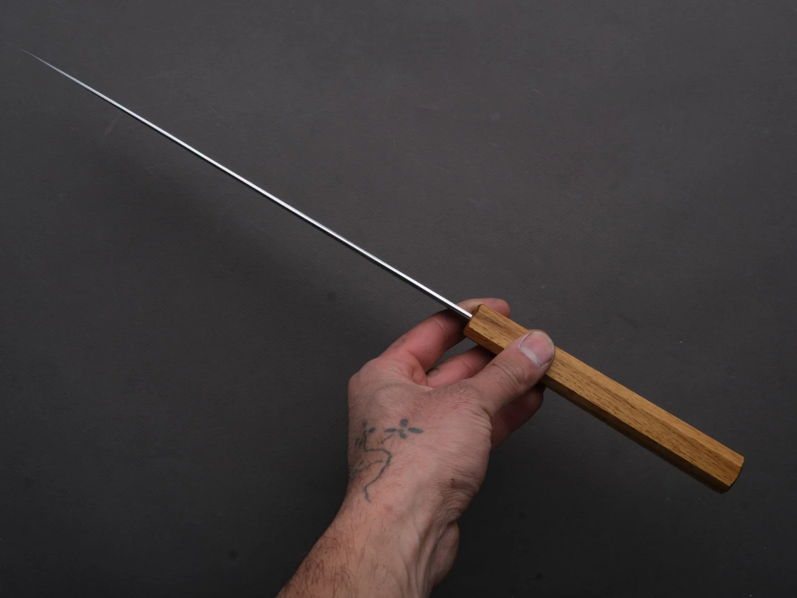 HADO - Sumi - White #2 - Kurouchi - Sujihiki - 270mm - Oak Handle - Image 5