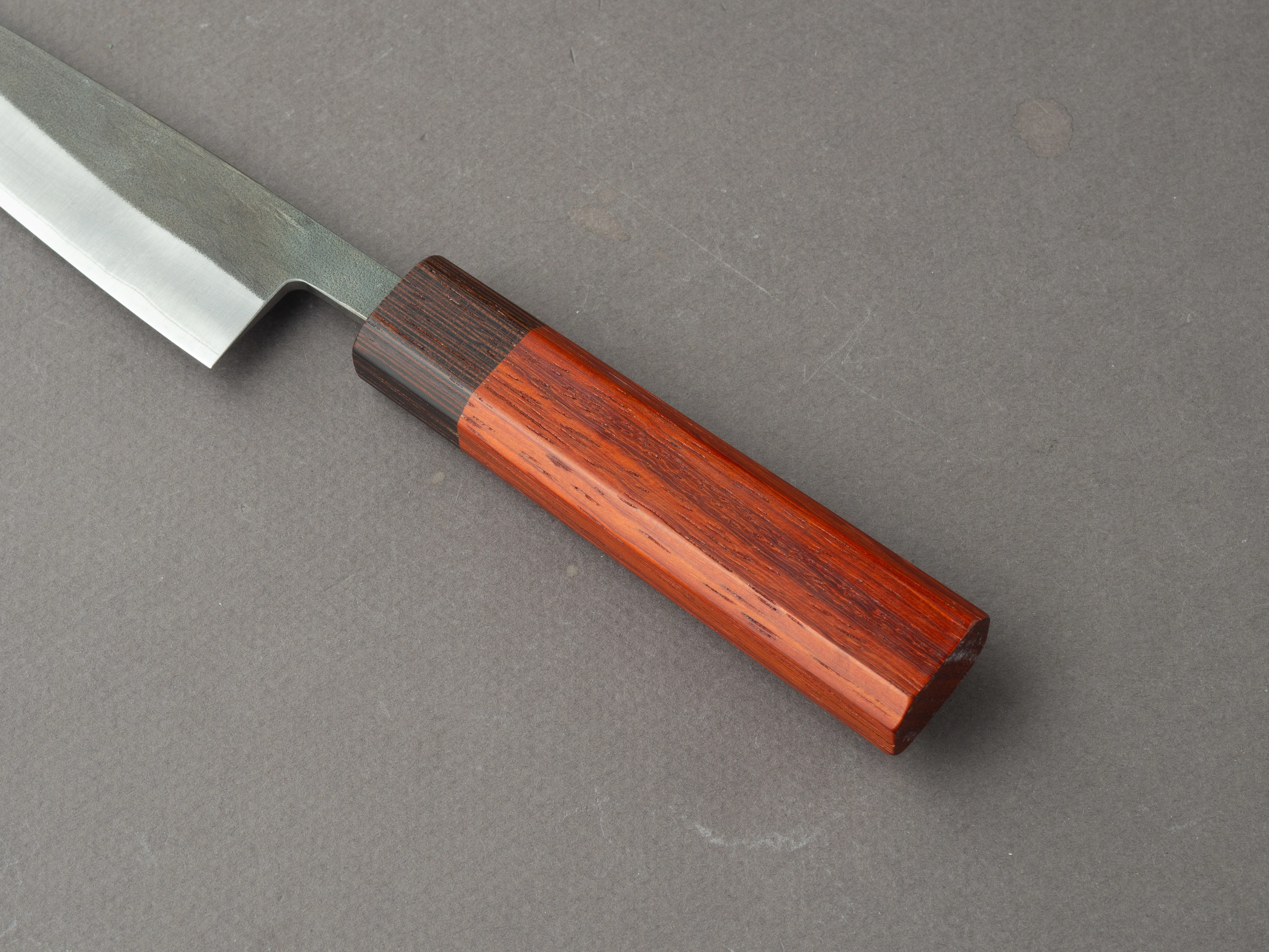 Hitohira - TD - Blue #2 - Stainless Clad - Kurouchi - Petty - 135mm - Padauk Handle - Image 5