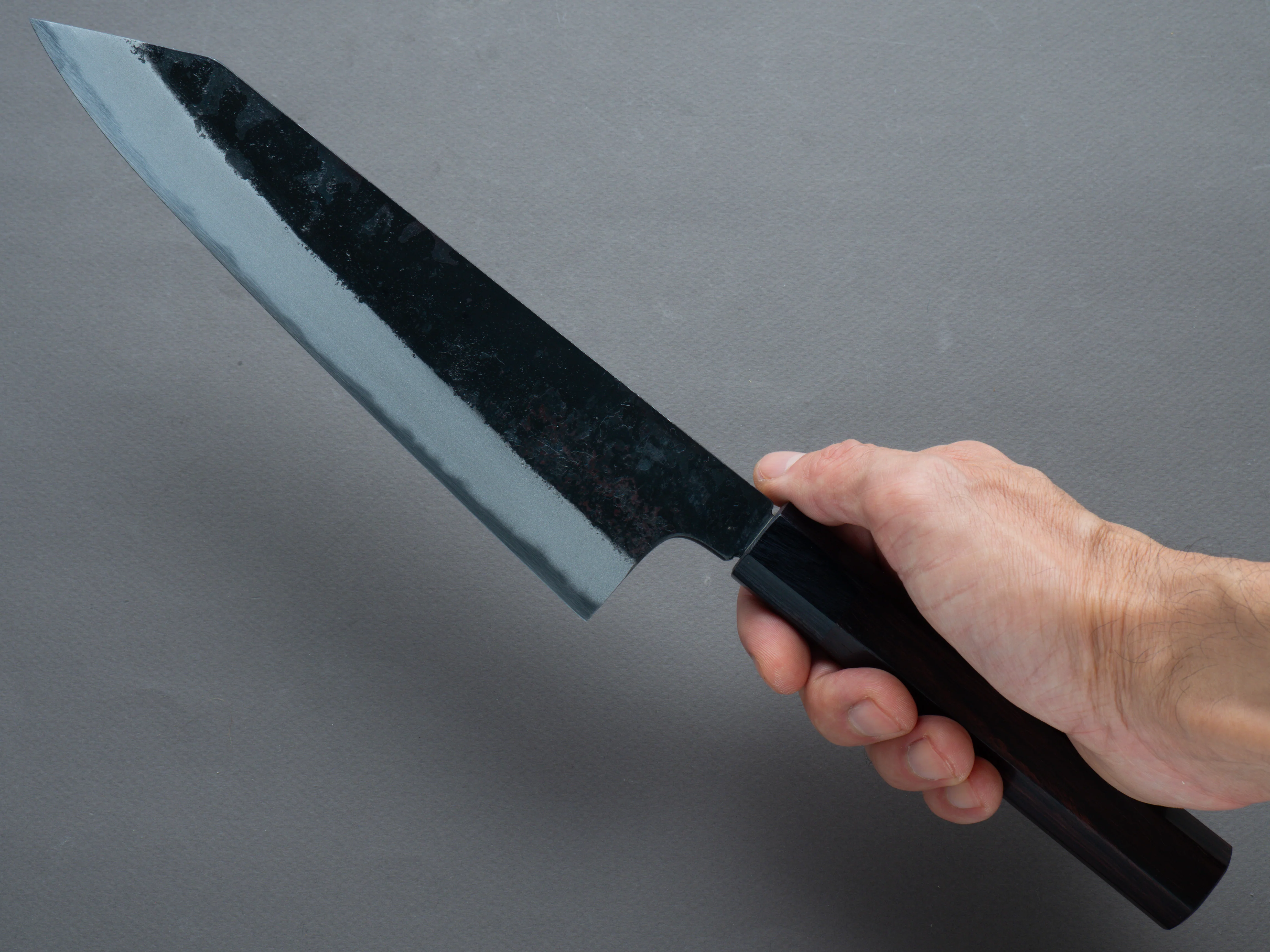 Hitohira - Echizen OD - White #2 - Kurouchi - Kiritsuke Gyuto - 210mm - Rosewood Handle - Image 6