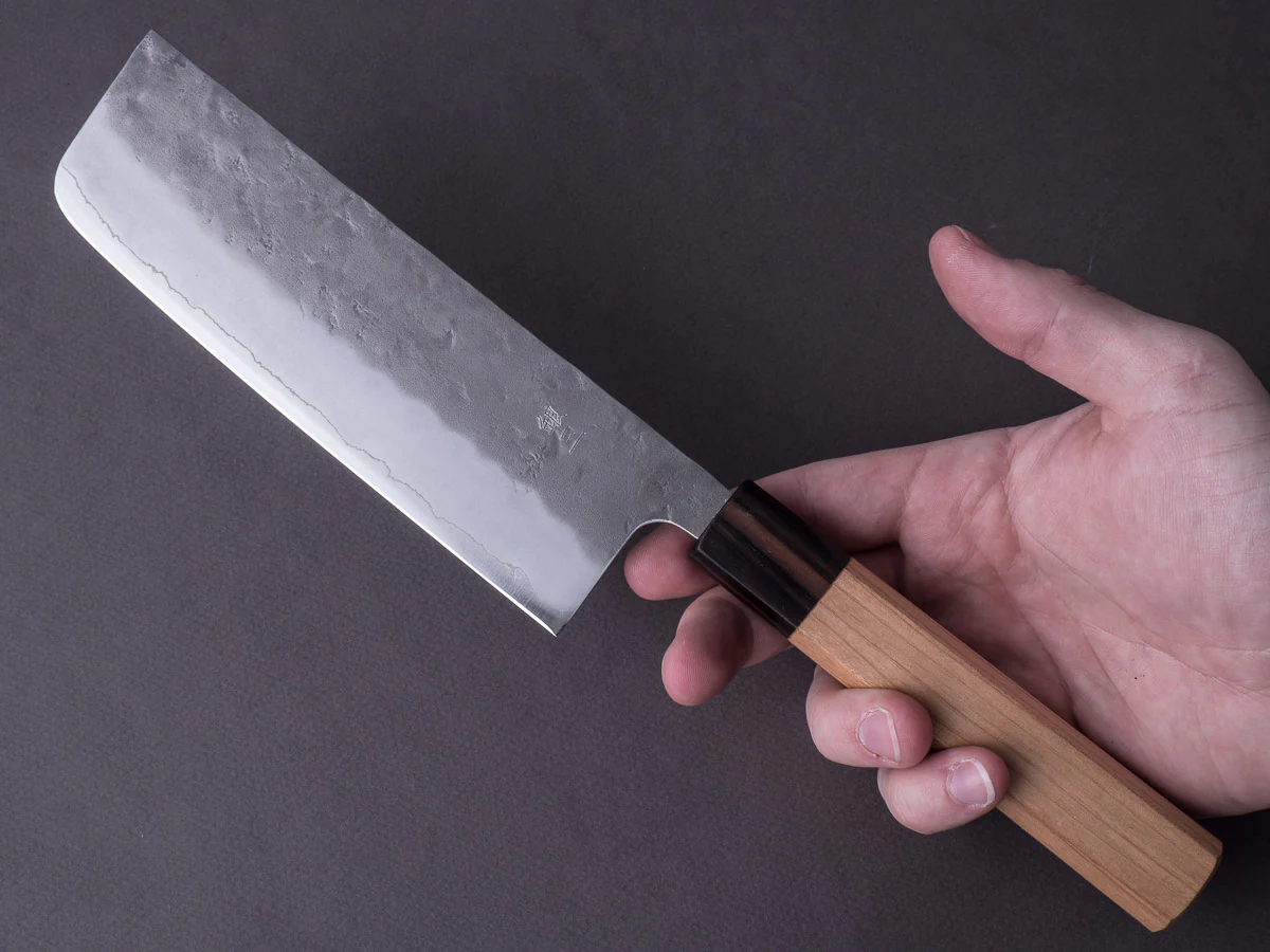 Hitohira - Futana - Ginsan - Nashiji - Nakiri - 165mm - Cherry Handle - Image 6