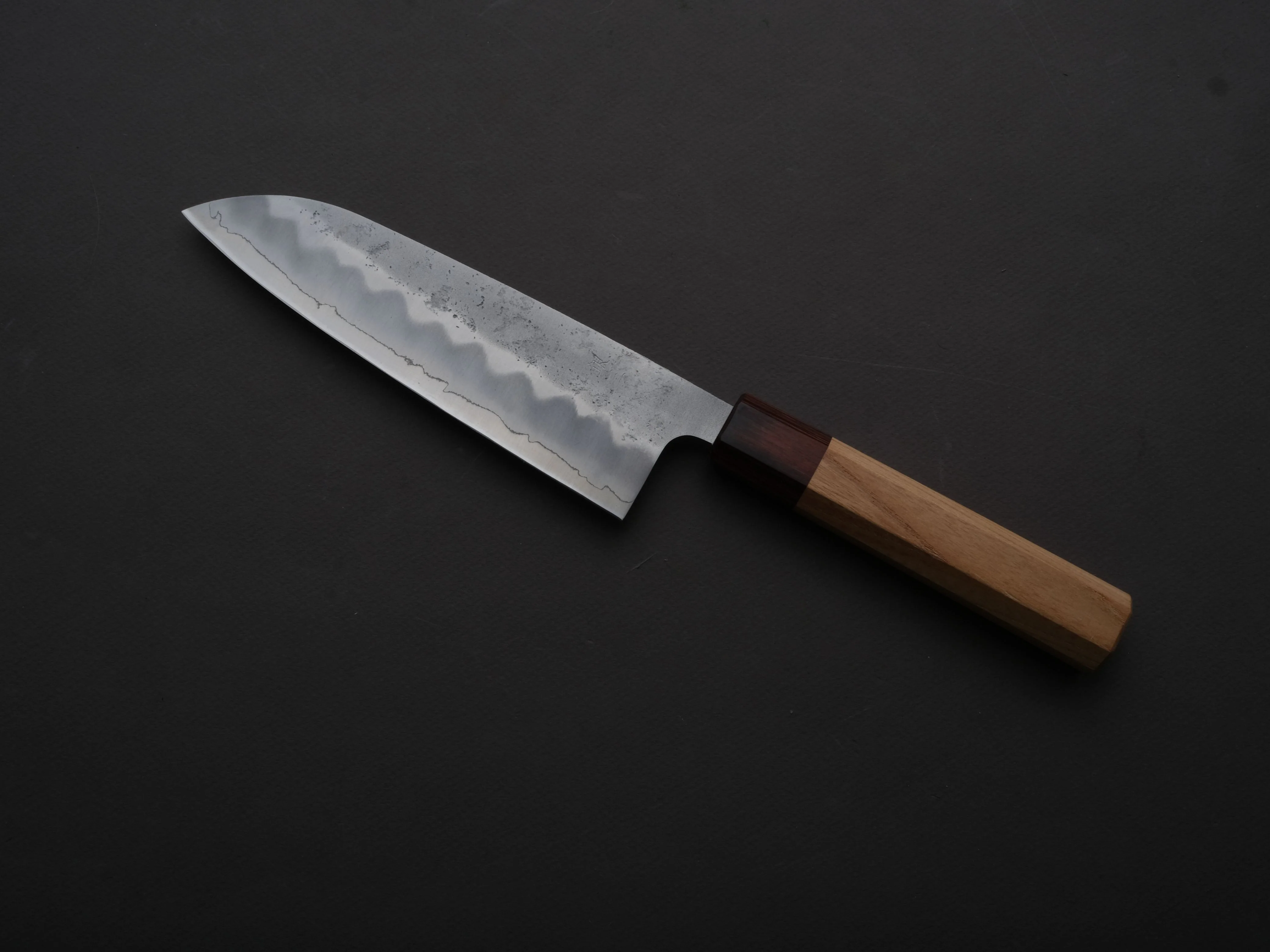 Hitohira - Futana - Ginsan - Nashiji - Santoku - 170mm - Keyaki Zelkova Handle - Image 2