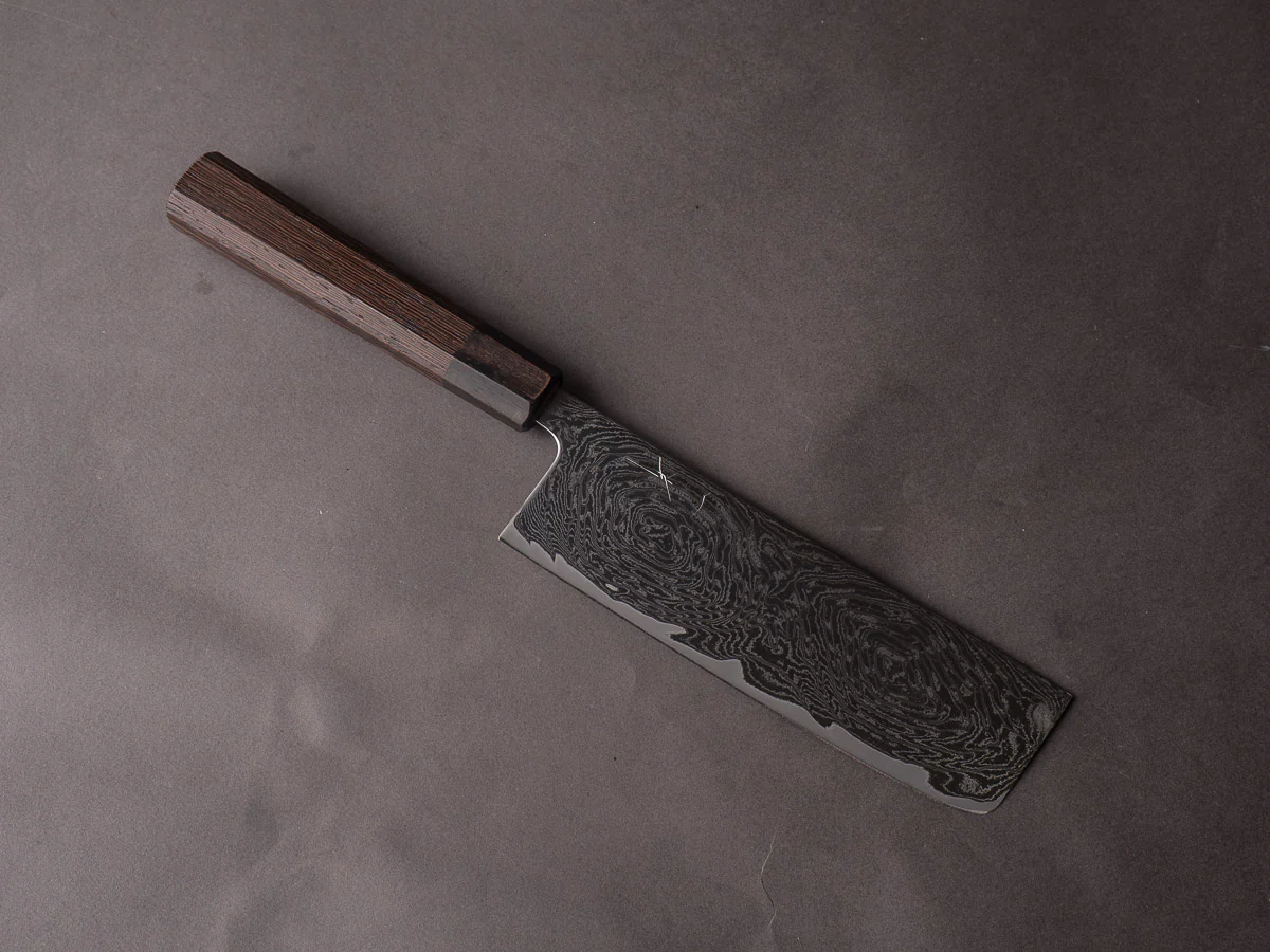 Hitohira - Futana - Nickel Damascus - 165mm Nakiri - Tagayasan Handle