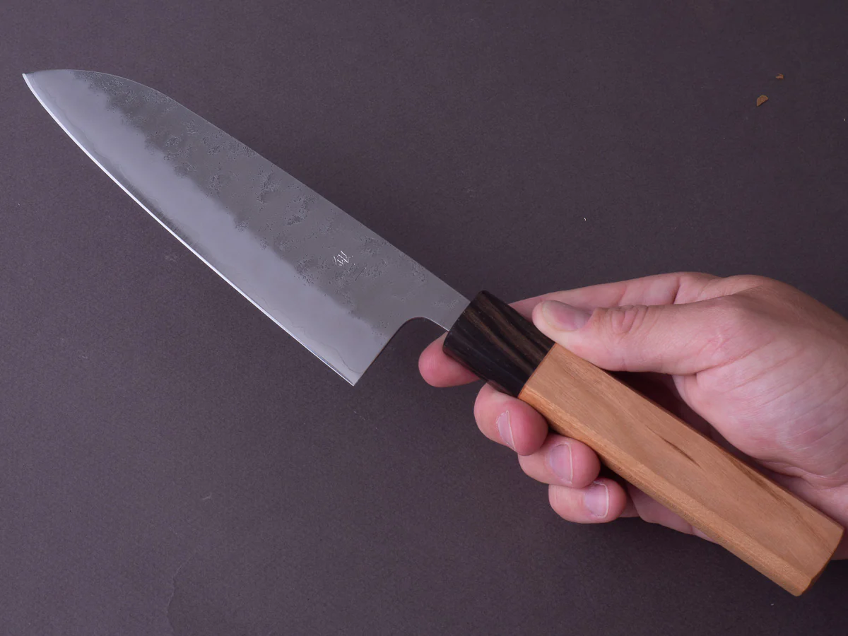 Hitohira - Futana - Ginsan - Nashiji - Santoku - 170mm - Cherry Handle - Image 2